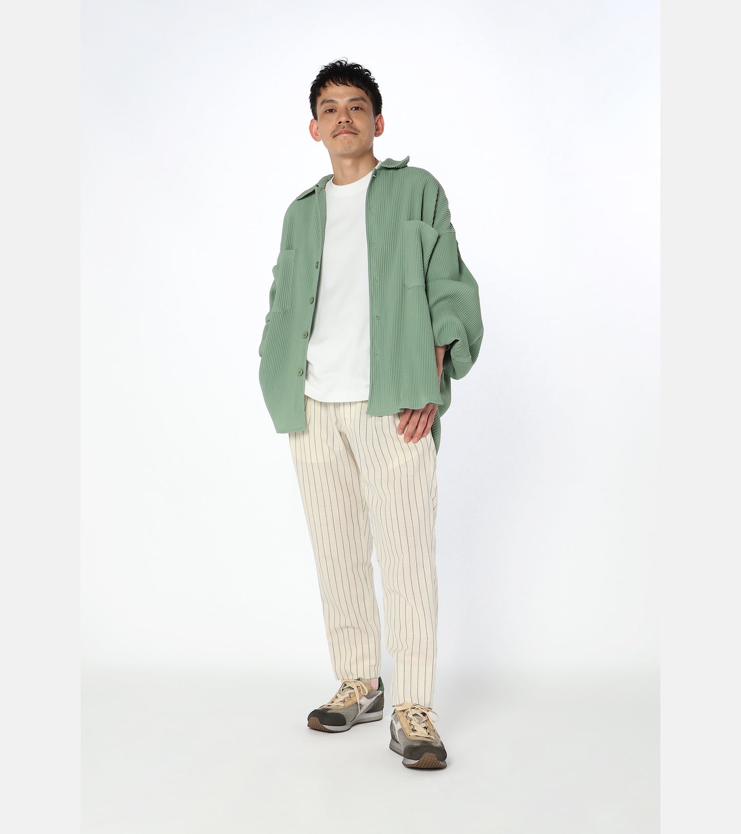 Diadora Heritage Collection EQUIPE DIRTY SW EVO｜ディアドラ スニーカー ベージュ グリーン メンズ