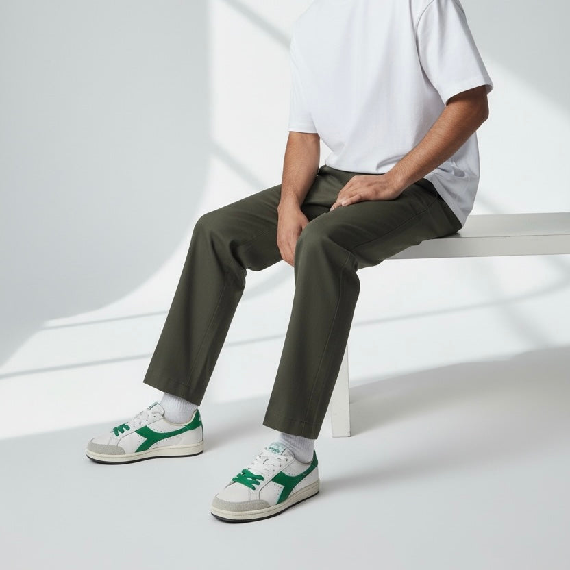 Diadora Heritage Collection PRESTIGE USED｜ディアドラ スニーカー ホワイト グリーン メンズ レディース
