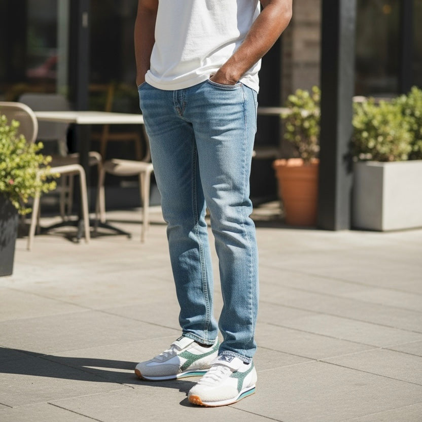 Diadora Sportswear Collection RALLY INDOOR｜ディアドラ スニーカー ホワイト グリーン メンズ