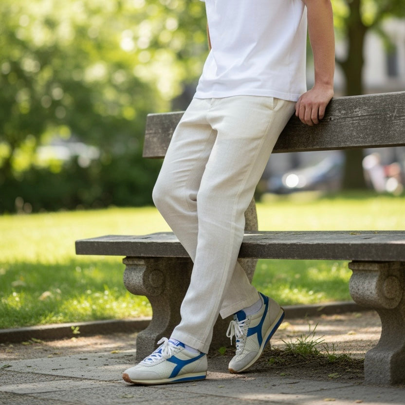 Diadora Sportswear Collection RALLY PUNCHED｜ディアドラ スニーカー ホワイト ブルー メンズ レディース