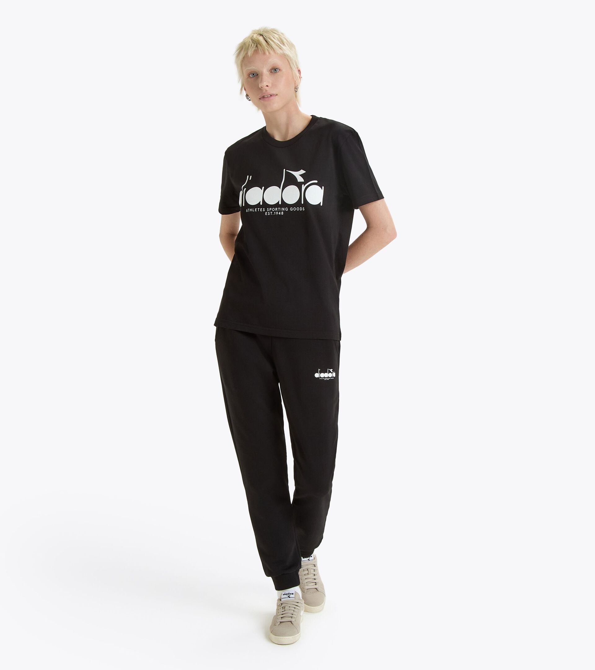 Diadora アパレル T-SHIRT SS LOGO Tシャツ - UNISEX - ブラック