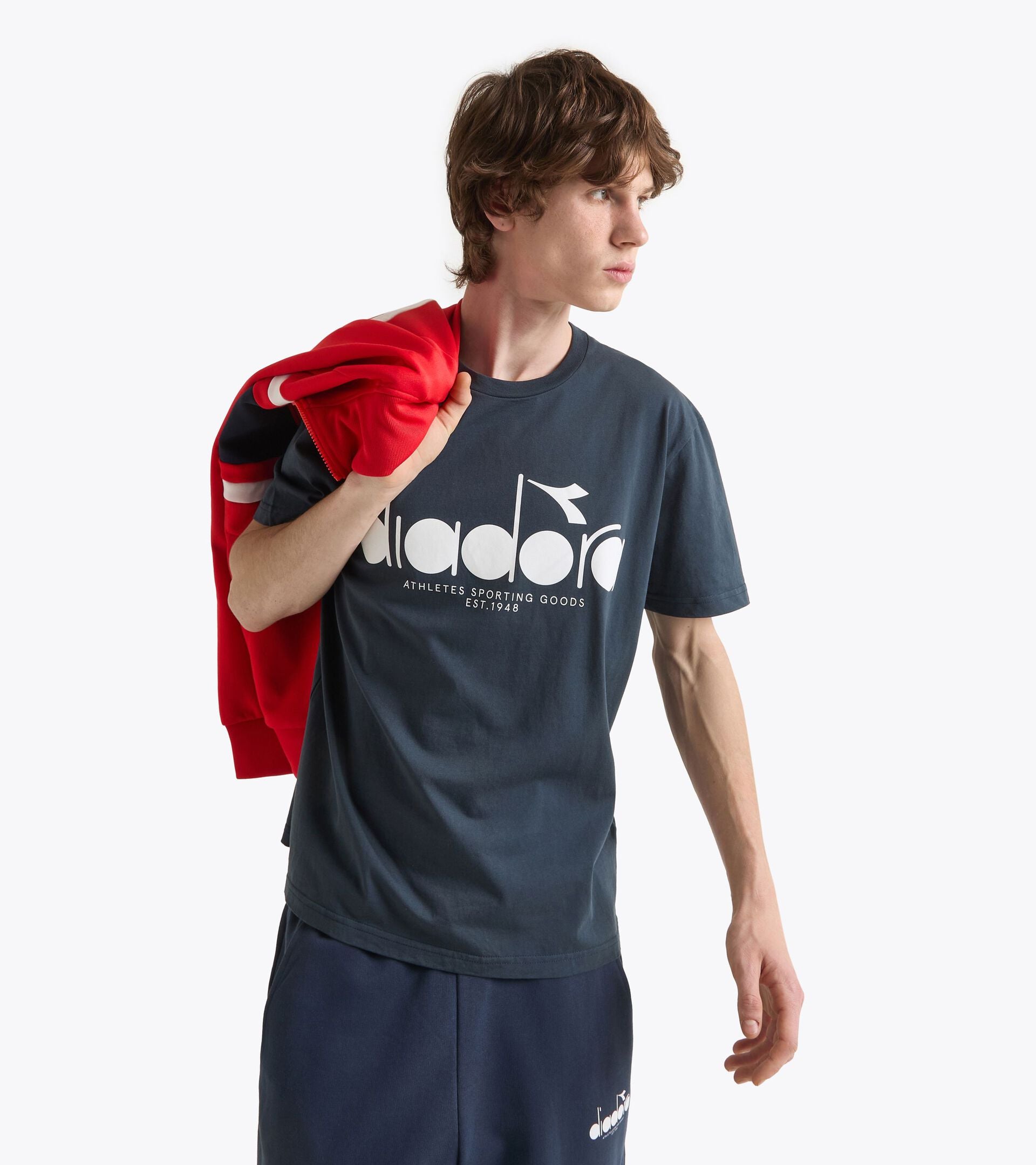Diadora アパレル T-SHIRT SS LOGO Tシャツ - UNISEX - ネイビー
