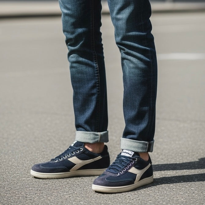 TRAINER SUEDE - UNISEX - ネイビー