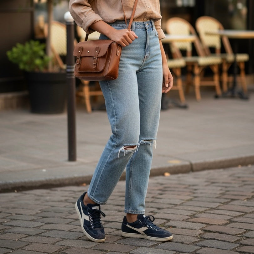 TRAINER SUEDE - UNISEX - ネイビー