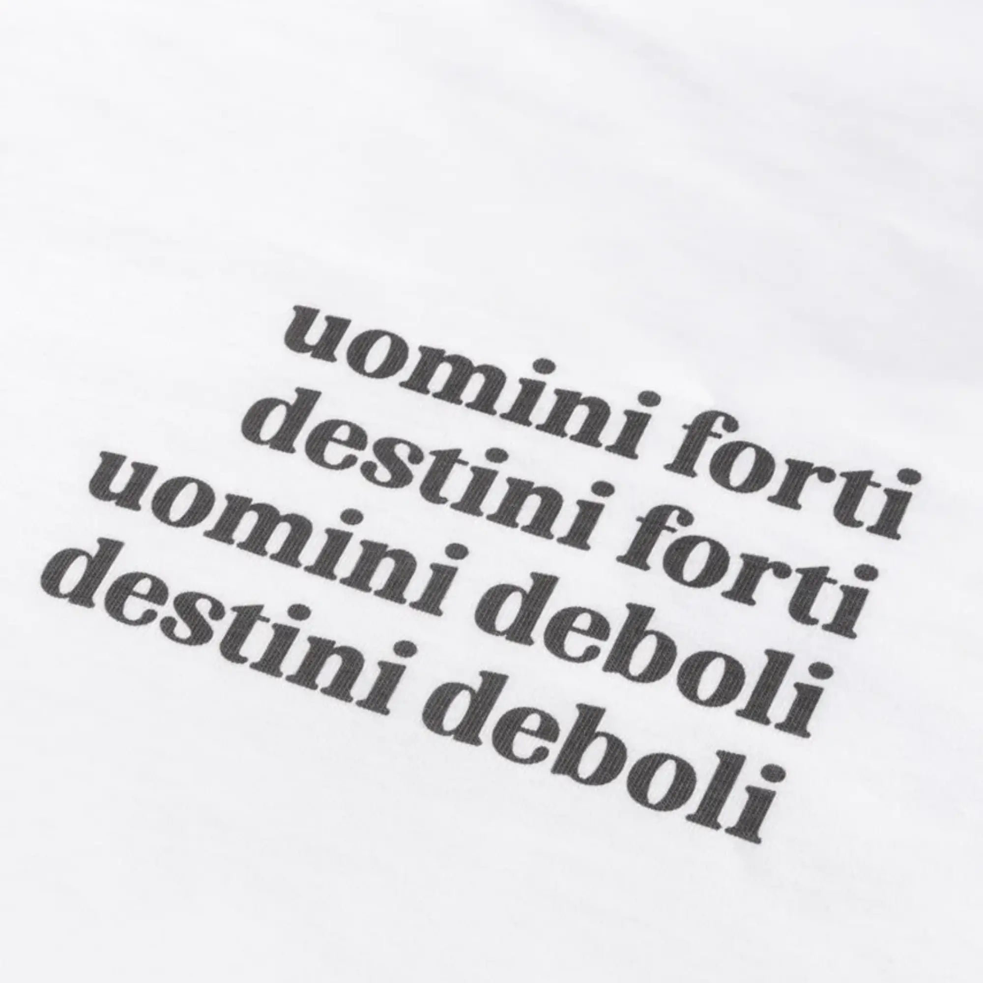 UOMINI FORTI T-shirt stampata-WHITE